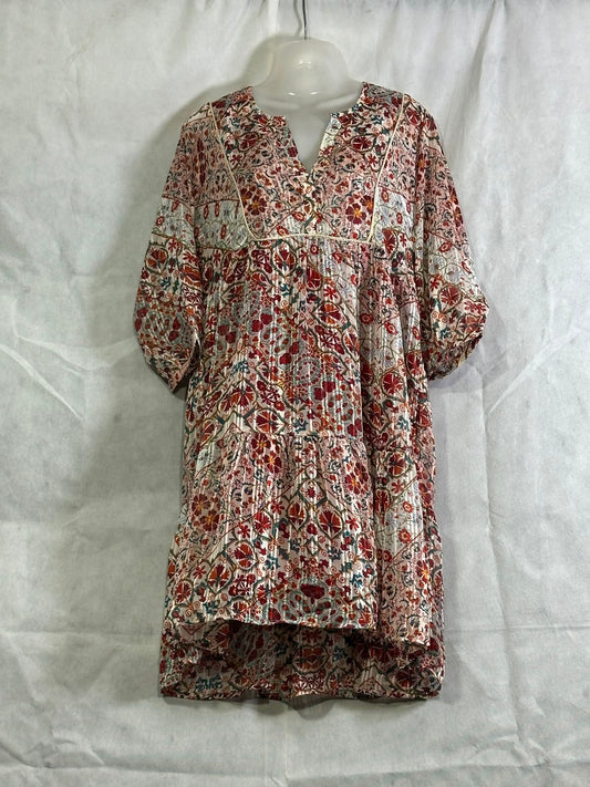 Preloved FALMER Heritage Boho Paisley Floral Lurex Thread Tiered Smock Dress