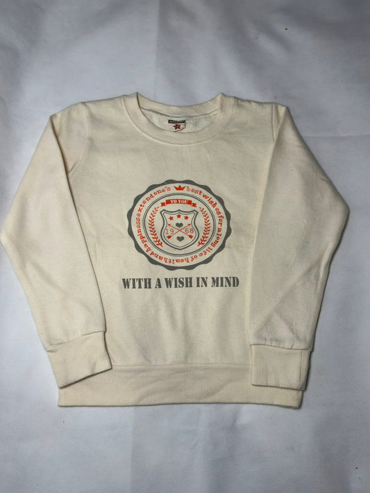 Preloved Off-White Crest Graphic Vintage Style Sweatshirt