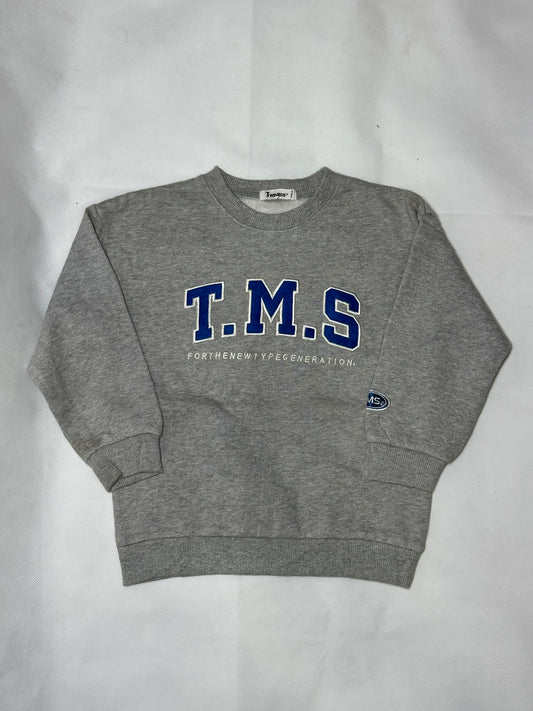 Preloved Twinkids Heather Grey "T.M.S" Varsity Letter Crewneck Sweatshirt
