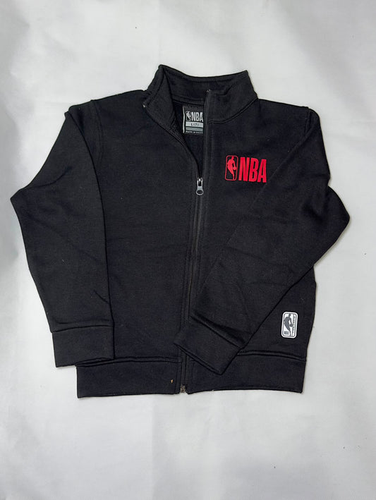 Preloved NBA Official Black Red Logo Full-Zip Fleece Track Jacket