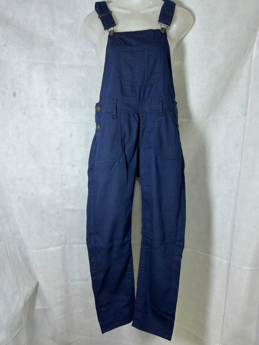 Preloved Dark Navy Blue Cotton Canvas Workwear Dungarees / Overalls