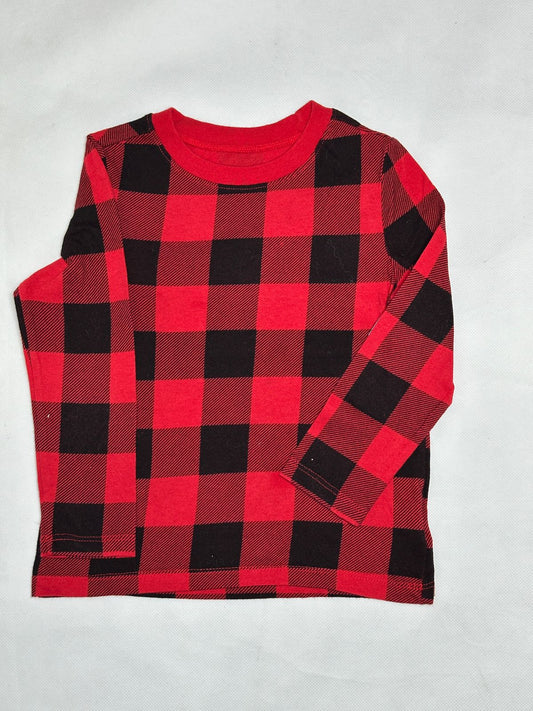 Preloved Old Navy Red & Black Buffalo Plaid Long Sleeve Thermal Top