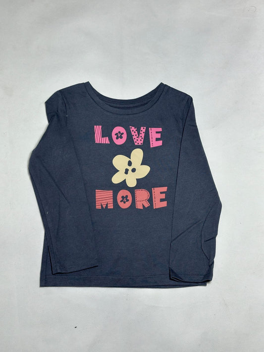 Preloved 365 Kids from Charcoal Grey "Love More" Floral Graphic Top