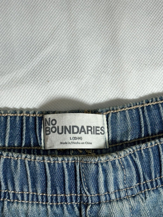 Preloved No Boundaries  Elastic-Waist Drawstring Cuffed Cargo Denim Jeans