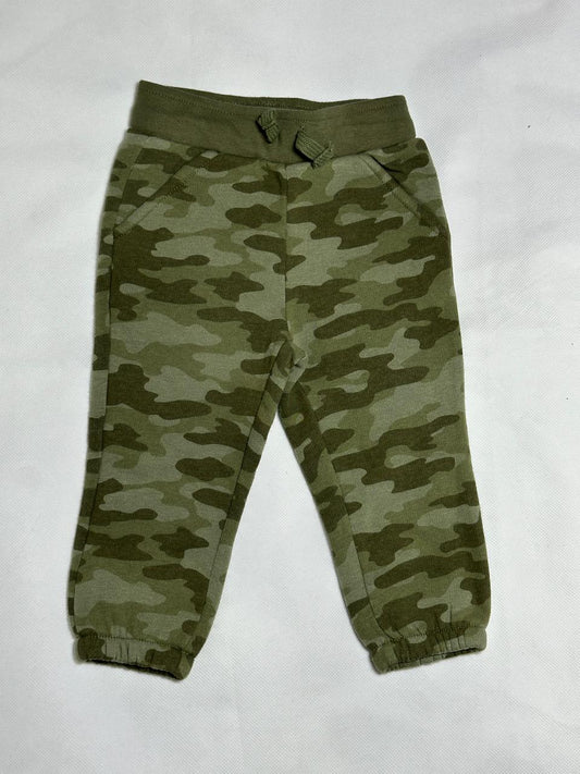 Preloved Okie Dokie Olive Green Camouflage Fleece Jogger Pants