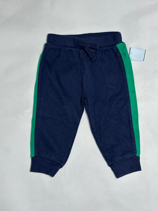 Preloved Baby Place Bundles Navy Blue & Green Side-Stripe Fleece Jogger Pants