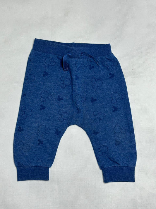 Preloved Disney Heather Blue All-Over Mickey Mouse Silhouette Knit Jogger Pants