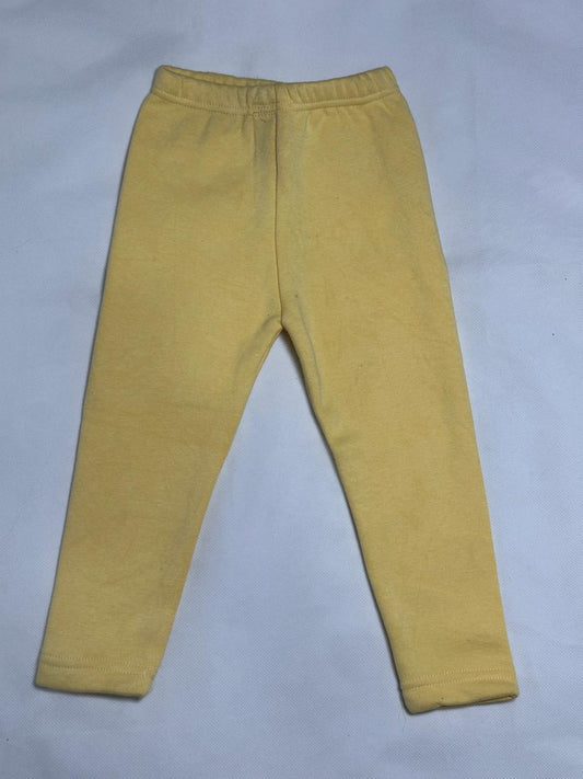 Preloved Pastel Yellow Soft Knit Elastic Waist Leggings