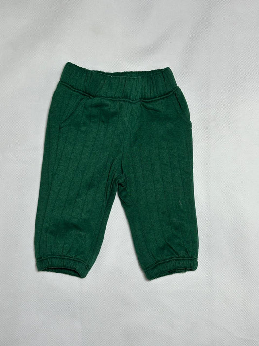 Preloved Cat & Jack Forest Green Wide-Ribbed Knit Jogger Pants