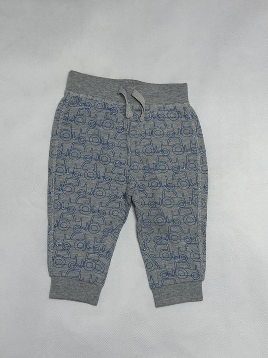 Preloved Tu Clothing Heather Grey Blue Tractor Print Knit Jogger Pants