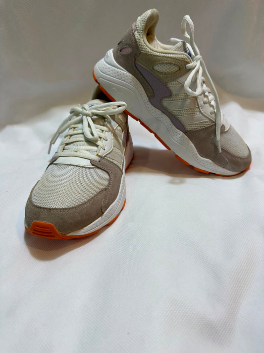 Preloved adidas Originals Chaos Off-White, Grey & Orange Chunky Sneakers
