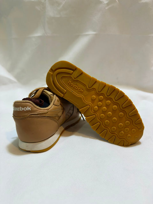 Preloved Reebok Classic Leather Tan Brown Kids Low-Top Sneakers