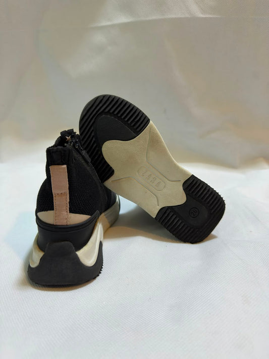 Preloved Kids Black Knit Sock High-Top Slip-On Sneakers