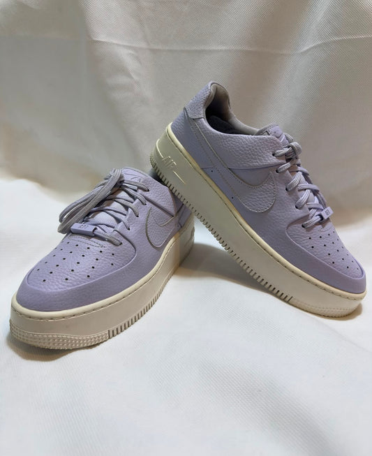 Preloved Nike Air Force 1 Sage Low Lavender / Lilac Platform Sneakers
