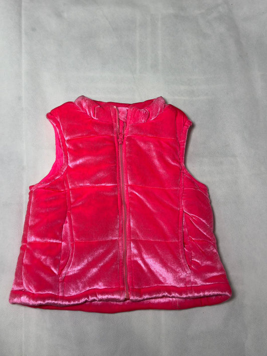 Preloved Hot Pink Plush Velvet/Velour Sleeveless Puffer Vest