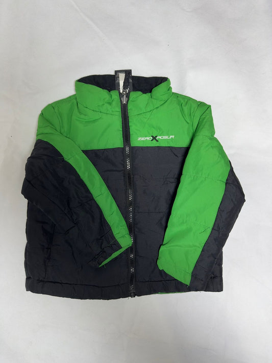 Preloved ZeroXposur Kids Green & Black Colorblock Puffer Jacket