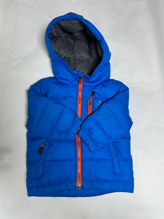 Preloved Baby Electric Royal Blue Puffer Jacket with Orange Zippers
