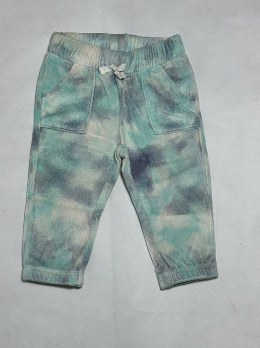 Preloved Cat & Jack Baby Mint Green Tie-Dye Plush Fleece Joggers