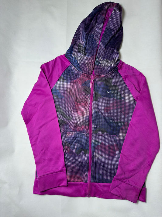 Preloved Kids Girls Pink & Purple Pixel Camo Zip-Up Hoodie