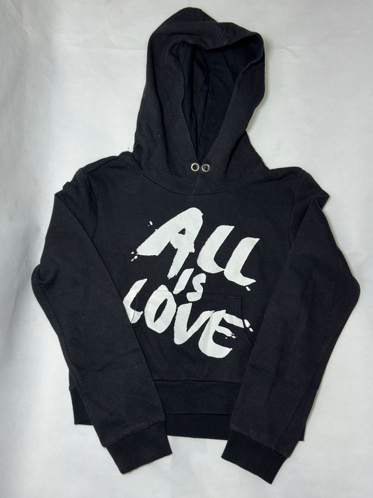 Preloved Kids Girls Black "ALL IS LOVE" Graphic Hoodie