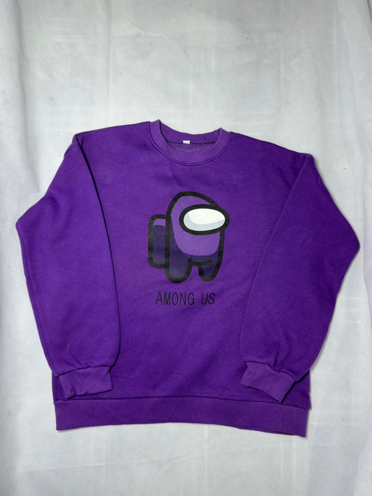 Preloved Kids Girls Purple Among Us Character Graphic Sweatshirt